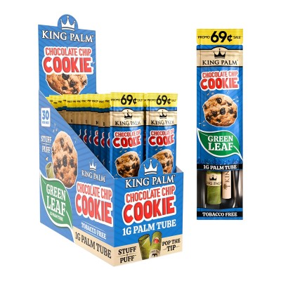King Palm Mini Cones 1pk PP $0.69 - Chocolate Chip Cookie - 30ct Box