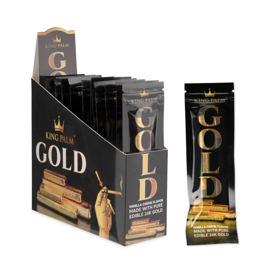King Palm Vanilla Gold Mini Rolls 1ct - 15 Pack Display King Palm Vanilla Gold Mini Rolls 1ct - 15 Pack Display