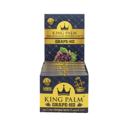 King Palm 1 1/4 Size French Brown Papers With Flavored Tips - 24ct Display
