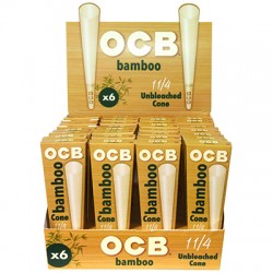 OCB Bamboo Cone 1 1/4 Size - 6ct Pack - 32ct Pack Display [OCBBC125]