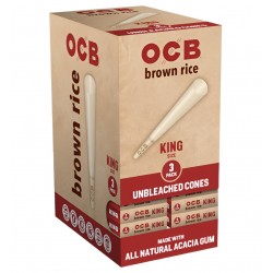OCB Brown Rice Cone King 3pk