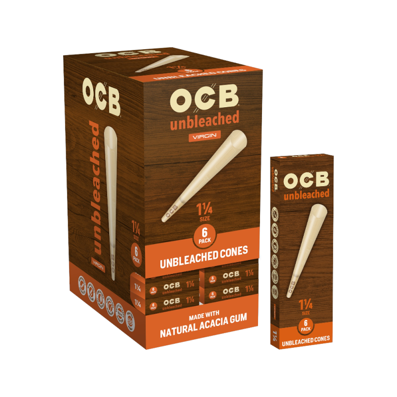 OCB Unbleached Virgin Pre-Rolled Cones