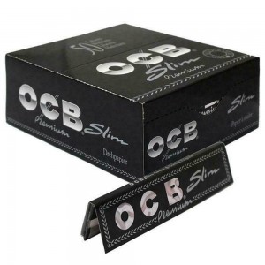 OCB Premium Slim Size Rolling Papers - 24ct Display
