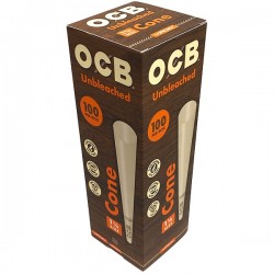 OCB Unbleached Virgin Cones 1 1/4 Size - 100ct