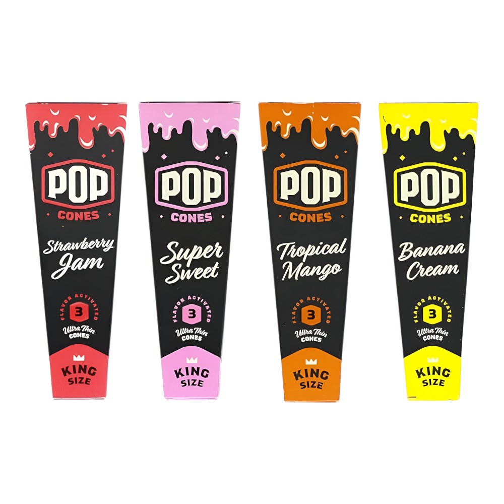 POP CONES Flavored Cones 1 ¼ 6ct - (Pack of 24) [POP1.4]