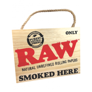 RAW Smoked Here Painted Sign 