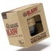 Raw 3pc Birch Wood Top Opague Glass Bottom Grinder 65mm