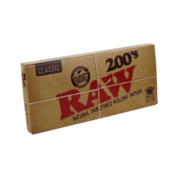 RAW Classic King Size Slim Rolling Papers 200ct - 40 Pack Display