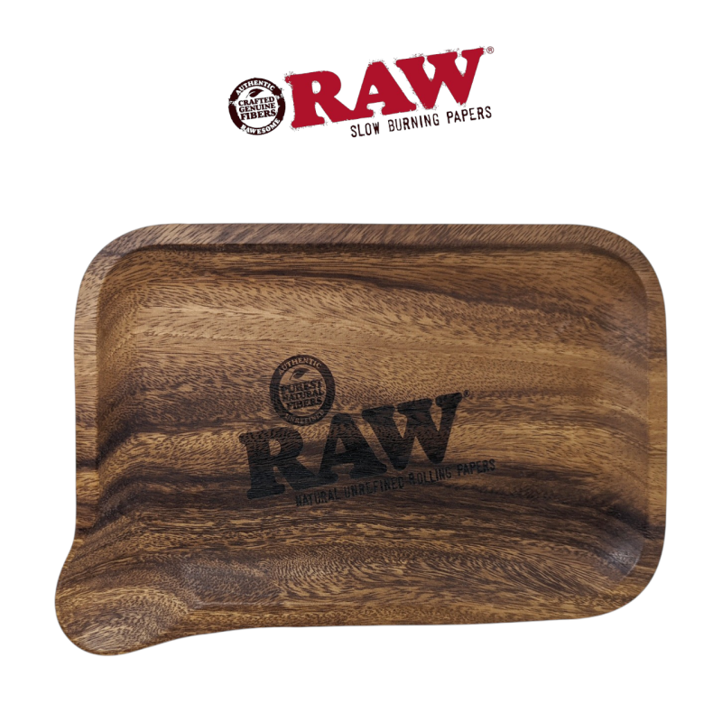 RAW® Wooden Pour Rolling Tray – Small