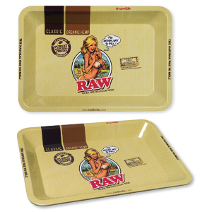 Raw Rolling Tray Girl Metal