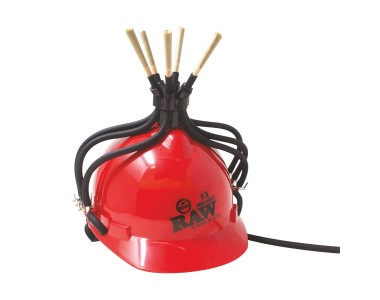 RAW Smoker's Helmet for 6 Cones - Red