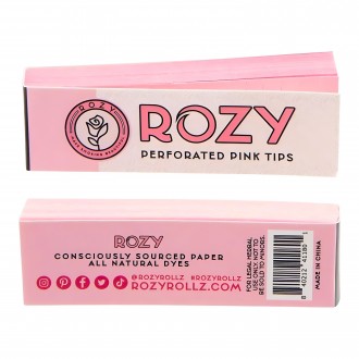 Rozy Pink Perforated Paper Tips – 50pk Display