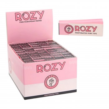 Rozy Pink Perforated Paper Tips – 50pk Display