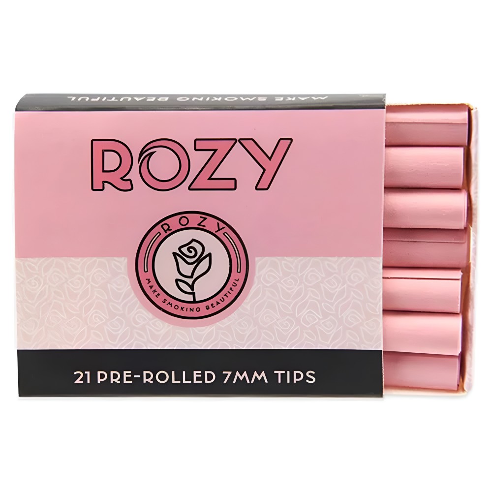 Rozy Pink Pre-Rolled 7mm Tips 21 Pack – 20 Count Display