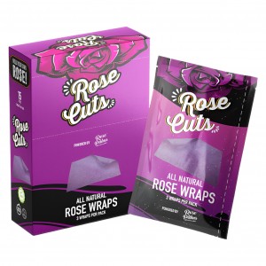 Rose Cuts Purple Wraps 3pk - 15ct Display