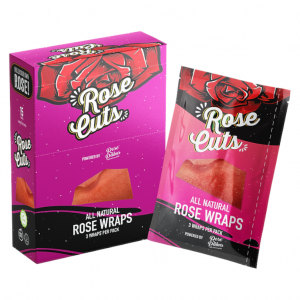 Rose Cuts Pink Wraps 3pk - 15ct Display