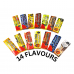 Token 1 1/4 flavored rolling papers 14 assorted flavors 12 packs per flavor display