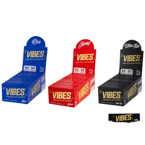 Vibes Rolling Paper 1¼ Size 50ct/booklet - 50pk Display