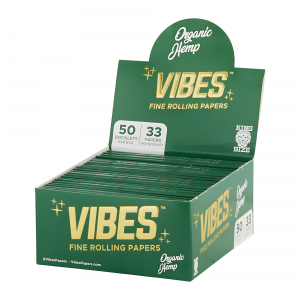 Vibes Organic Hemp King Size Rolling Papers Green