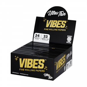 Vibes King Size Rolling Papers + Tips Display