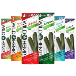 Wild Hemp Wraps 4 for .99c - 20ct Display 