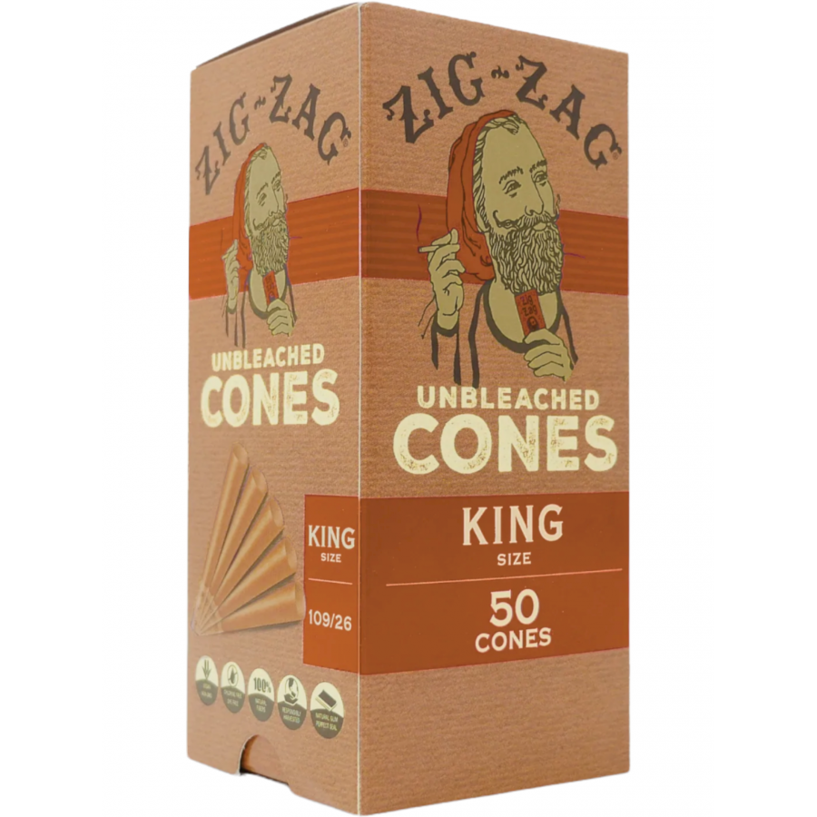 Zig Zag Unbleached Cones King Size Starting At: Zig Zag Unbleached Cones King Size Starting At: