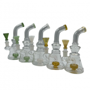 6.5" Mini Assorted Showerhead Perc Conical Beaker Water Pipe - [SDK346]