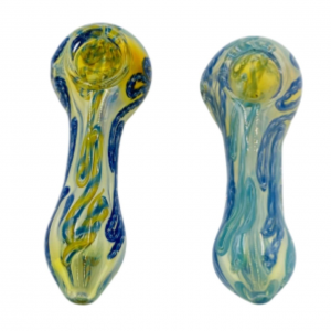 4" Silver Fumed  Heavy Hand Pipe (Pack of 2) [SDK450]