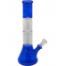10" Transparent Double Dome Perc Beaker Water Pipe - [PCL163TC]