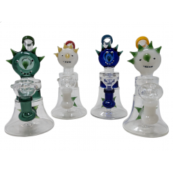 7" Assorted R&M Face Perc Water Pipe Rig - [ZD40]
