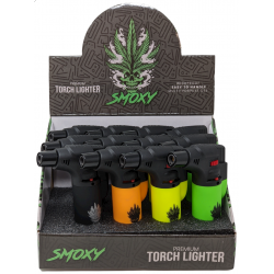 Smoxy Torch Lighter - Classix Rubber - Assorted Colors - (Display of 12) [SL102]
