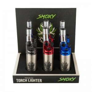 Smoxy Torch Lighter - Bogie - Assorted Colors - 6ct Display [ST108]