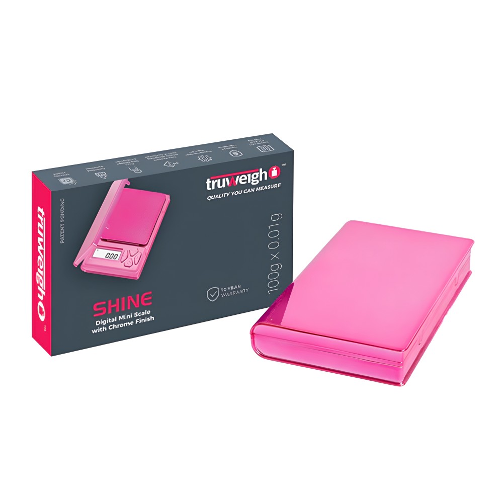 Pink Truweigh Shine Digital Mini Scale 100g x 0.01g