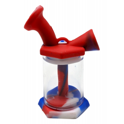 2.9" Silicone/Glass Blunt Bubbler Hand Pipe - [DS548]