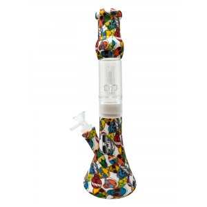 12.5" Silicone Beaker Water Pipe With Glass Chamber With Perc [DS668]
