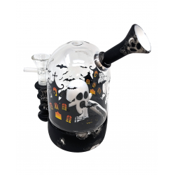 5" Mini Part-Silicone Haunted House Dome Water Pipe (Black) - [SHWP-01]