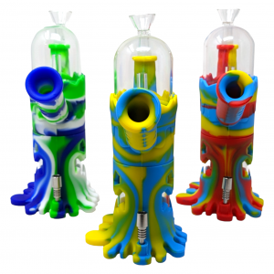 8" Silicone Spooky Tree Water Pipe W/ Nectar Collector Set [SWP485]