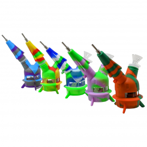 7" Rocket Bubbler & Nectar Collector Combo Silicone Set - [SWP800]