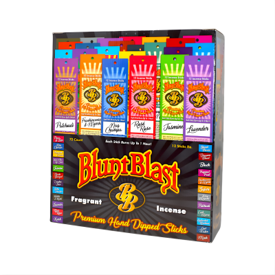 Blunt Blast Premium Incense Sticks – Assorted Scents (72ct Display)