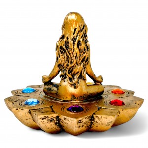Chakra Stone Incense Burner w/ Girl Figurine [2841]
