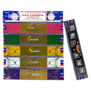 SATYA - Nagchampa Incense Sticks Variety Pack - 84ct Display [STYVP84-NC]