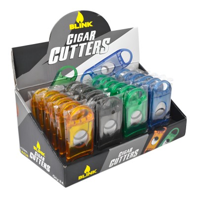 Plastic Cigar Cutter Mixed Color - 24ct Display