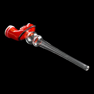 6.5" Glass Honey Straw with Boot-iful Topper - [CH902]