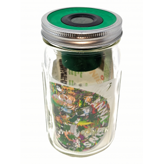Canna-bin Curing Lid w/ Hygrometer for Wide Mouth Canning Jar [LIDHM]