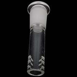 3'' Frosted Joint Glass Downstem - 18MM Male - 14MM Female 