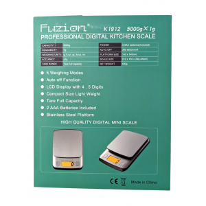 Fuzion Professional Digital Kitchen Scale 5000 x 1g [K1912]