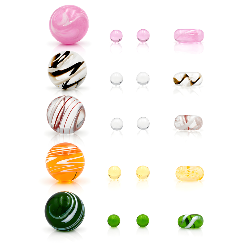 Glass Bead & Rod Set – 20mm Beads / 6mm Rods