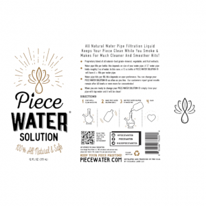 Piece Water Solution 100% All Natural & Safe 12 FL OZ (355ml) [PWS12]