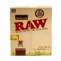 RAW Organic Hemp King Size Slim Rolling Papers 50-Box