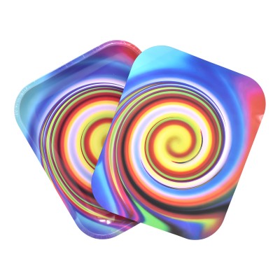 Assorted Design 3D Rolling Tray w/ Lid 13.5"x10.7" - [LTL100]